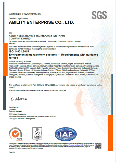 Certificate | Ability Enterprise